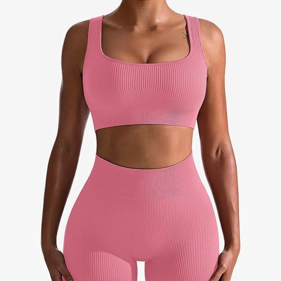 QQQ, Shorts, Qqq  Two Piece Ribbed Seamless Workout Set